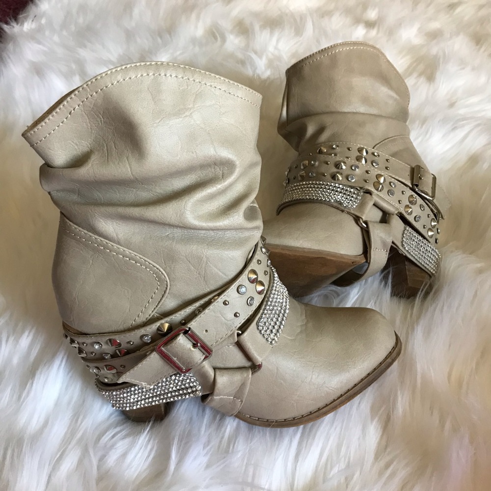 Bling Buckle Booties